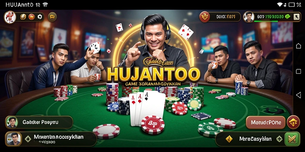 Gameplay menarik dan seru dari HUJANTOTO saat bermain Poker.