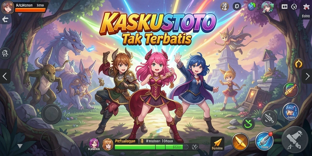 Tampilan gameplay menakjubkan dalam KASKUSTOTO dengan karakter Anime yang menawan.