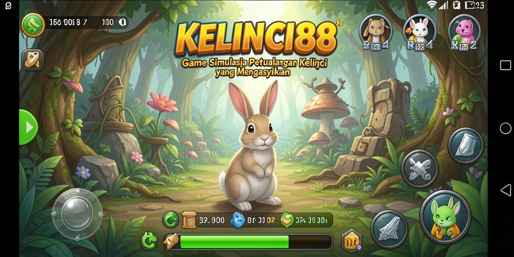 Tampilan menawan kelinci dalam gameplay KELINCI88.