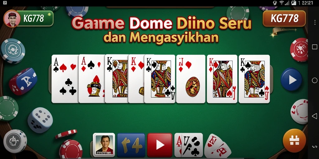 Screenshot gameplay dari KG778 yang menunjukkan keseruan bermain Domino.