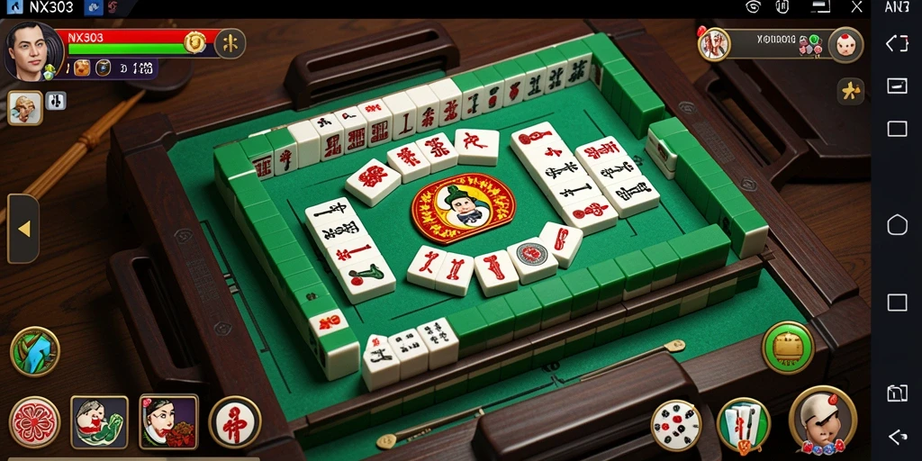 Tampilan gameplay NX303 yang seru dan interaktif dalam permainan Mahjong.