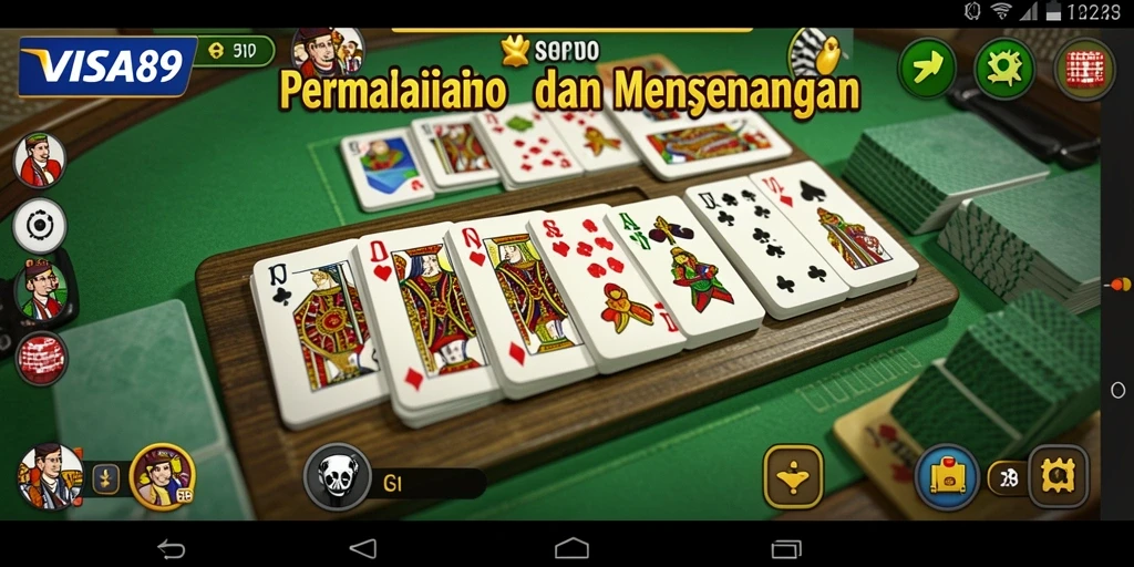 Tampilan gameplay Domino yang menarik dan interaktif.