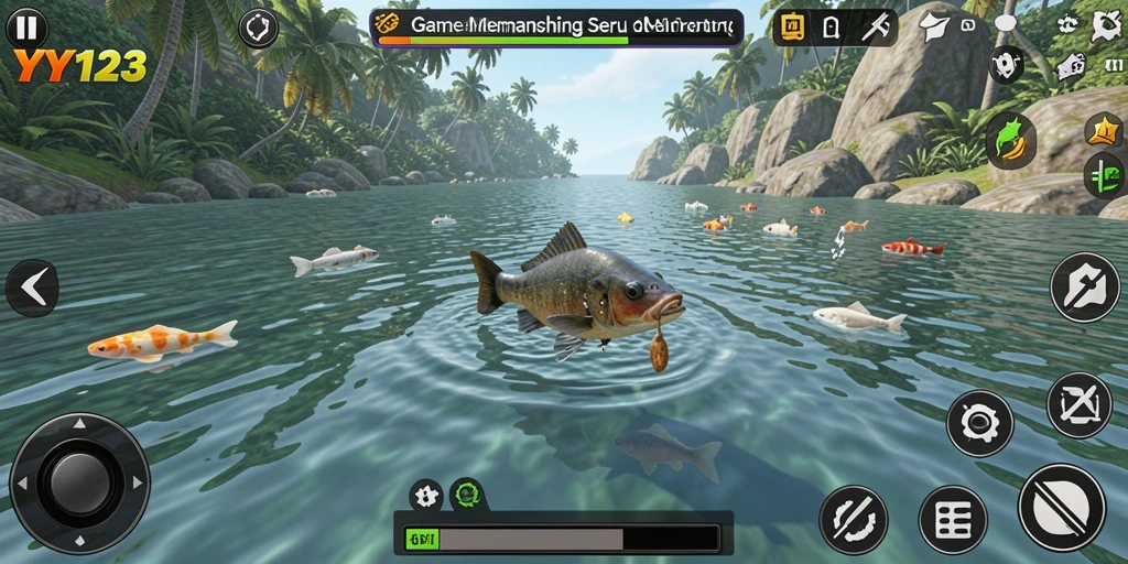 Tangkapan ikan yang menakjubkan dalam gameplay YY123.